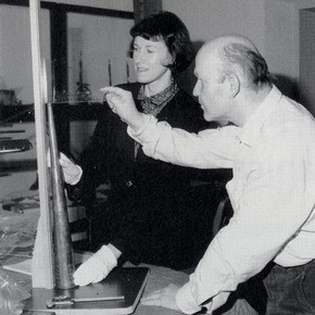 Fig 5. Margaret Birley and Herbert Heyde measuring a Moroccan Nfir. 1993. Photography by SRH Spicer, The Shrine To Music Museum, University of South Dakota. Reproduced with permission.