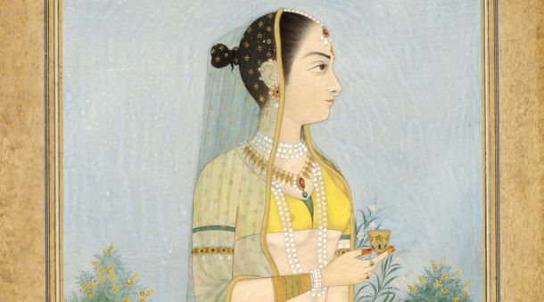 'Miniature portrait of a lady by Rani Golapati, 18th century. Museum no IM. 232-1921