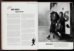 Magazine page featuring photographs by Lee Miller, 20th century. NAL. PP.1.A:3023, © Victoria and Albert Museum, London