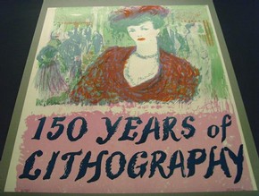Figure 3 - '150 Years of Lithography', poster, Charles Mozley, England, 1948, auto-lithograph. Museum no. C.17459.C. Photograph by Joanna Weddell