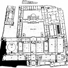 Figure 1. Ground floor plan of the Museum, new British Galleries shown in black
