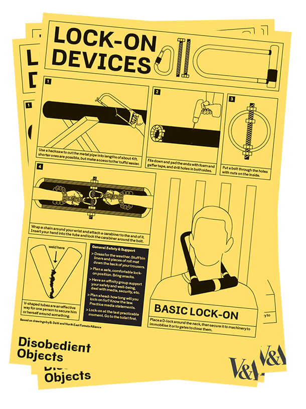 How to Guide: Lock-on Devices. llustration by Marwan Kaabour, Barnbrook