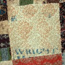 Figure 11 - Patchwork and quilted bedcover, 1810-45, England. Museum no. T.17-1924. Detail of printer’s mark on cotton patch.