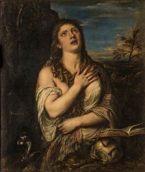 Repentant Mary Magdalene, painting, Titian, Italy, 1560s, oil on canvas. Museum no. GE-117. © Vladimir Terebenin/The State Hermitage Museum, St Petersburg