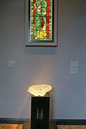 Figure 2. Wall-hung lightbox in the entrance of the Whiteley Sacred Silver