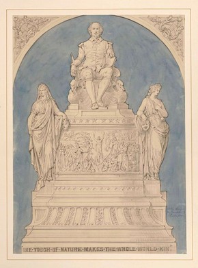 Figure 14 - Design for Shakespeare monument in Sketches and Drawings by John Thomas, Volume 2 (RIBA, 95)