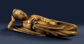 Figure 3 - 'Doctor’s Lady', China, late Ming dynasty, carved from Hippopotamus ivory. Collection of Ferry Bertholet