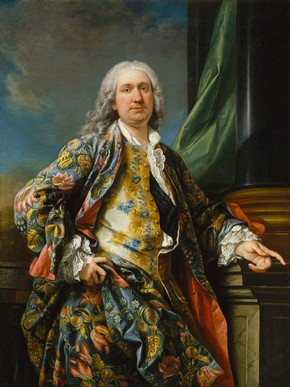 Figure 4 - Portrait of an unknown man, Carle Van Loo, France, about 1730-40, oil on canvas, 145 x 109 cm. Château de Versailles. Inv. no. MV 4484, © Réunion des musées nationaux, Paris