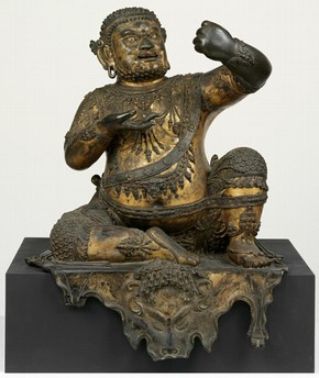 Figure 1a - The Mahasiddha Virupa (Museum no. IS.12-2010) before cleaning