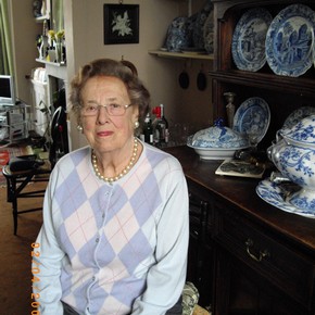 Barbara Morris in her home, Photograph, February, 2009. Photograph by Linda Sandino