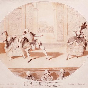 Print of Gaétan Vestris (1729-1808) as Jason performing at Randolphe King's Theatre, late 18th century. Museum no. E.2836-1962