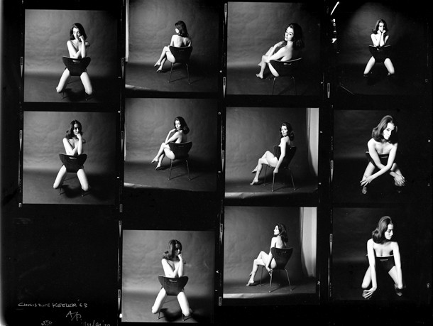 Contact sheet, Christine Keeler 1963, Lewis Morley (Australian, born 1925), Gelatin-silver print. Museum no. E.2-2002, © Victoria and Albert Museum, London/Lewis Morley 