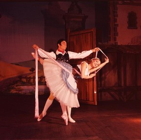 Photograph of Ashton's La Fille Mal Gardée, colour photograph by Houston Rogers for The Royal Ballet, 1960