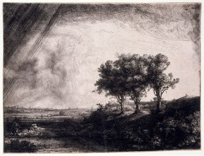 The Three Trees, Rembrandt, 1643, etching. © Victoria and Albert Museum, London