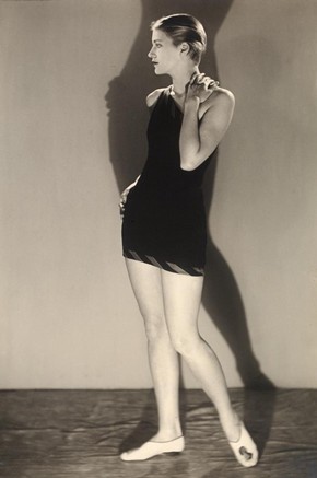 Lee Miller in bathing costume, photograph by Man Ray, 20th century. Museum no. PH.361-1982, © Victoria and Albert Museum, London