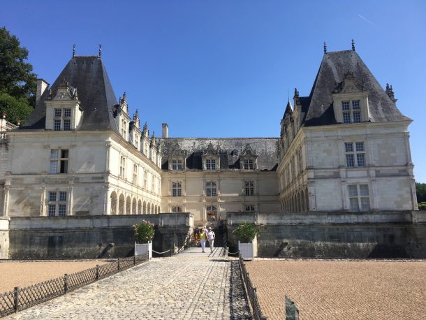 A chateau against a blue sky