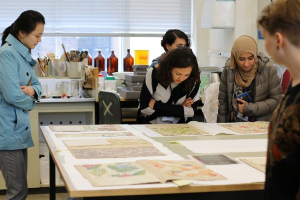 V&A RCA History of Design Corse students take a closer look at the Leman Album 