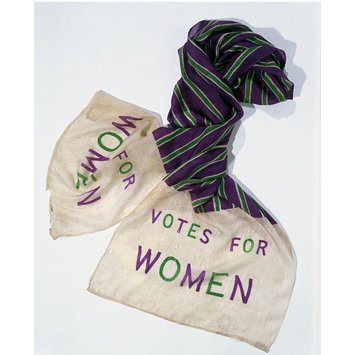 One #DisobedientObjects is the Women's Social and Political Union (WSPU) scarf above. Museum no. T.20-1946, Image © Victoria and Albert Museum, London.