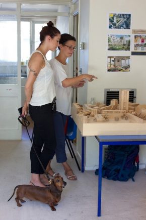Local resident, Cecily Mullins, with architect of More West, Joanne Sutherland. © Constantine Gras