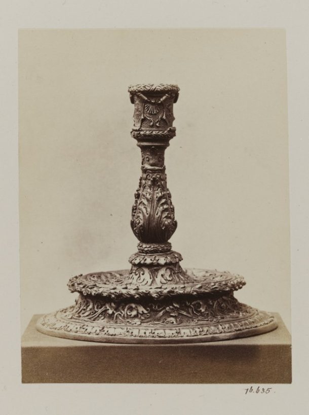'Candlestick', albumen print photograph by Isabel Agnes Cowper, Department of Science and Art of the Committee of Council on Education, South Kensington Museum, ca. 1870s V&A 76:635 © Victoria and Albert Museum, London