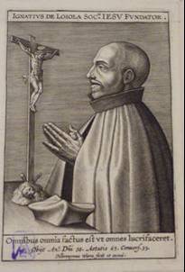 E.3853-1960, print showing St. Ignatius of Loyola, Wierix, (c) Victoria and Albert Museum, London