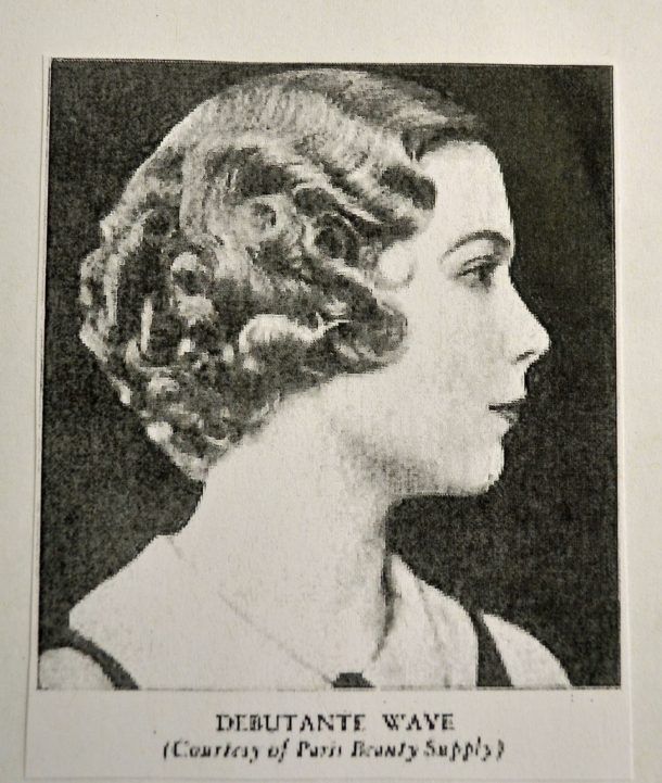 The Debutante Wave, a short perm fashionable in the 1930s. http://relivingalegacy.blogspot.co.uk/2011/04/blast-from-past-1930s.html