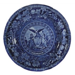 Plate, 'Arms of New York', Thomas Mayer  © Transferware Collectors Club