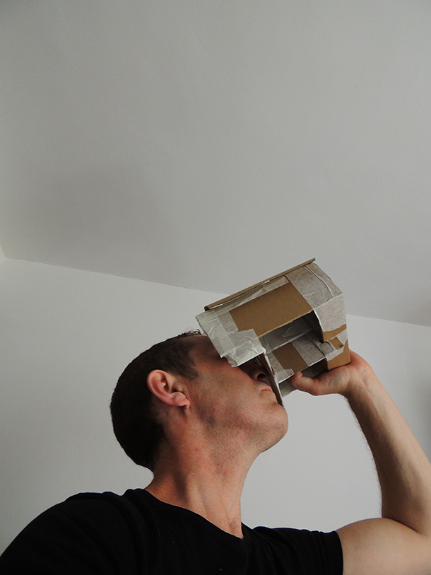 Testing a prototype virtual reality headset