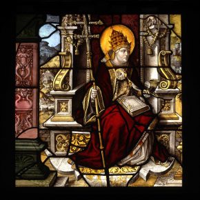 Stained glass panel depicting St. Cornelius, Master of St. Severin, Lower Rhine, ca.1521 © Victoria and Albert Museum, London
