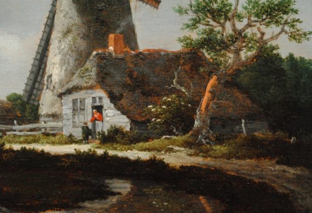 Detail from Jacob van Ruisdael’s (c.1629-1682) Landscape with Windmills near Haarlem by permission of The Trustees of Dulwich Picture Gallery, London