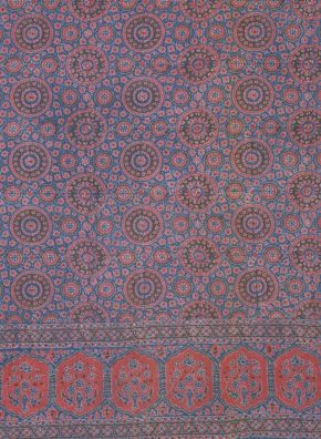 Piece of ajrakh textile, block printed cotton, Sind, ca. 1855-1879. Museum no. 5473 (IS).