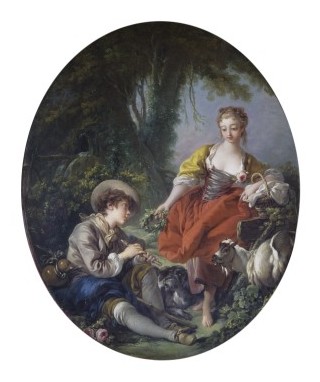 'Pastorale', oil painting, François Boucher, 1763. VA 374-1901