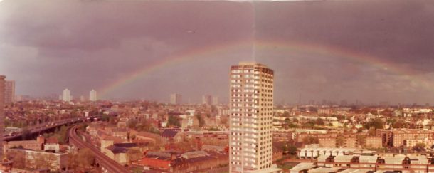 Part of a series of panoramic photos taken by a resident from the 20th floor of Frinstead House. © Nahid. 