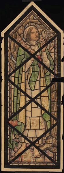 Cartoon for a stained glass window in All Saint’s Cathedral, Khartoum, by Mabel Esplin, ca. 1912. Museum no. E.2302-1934.