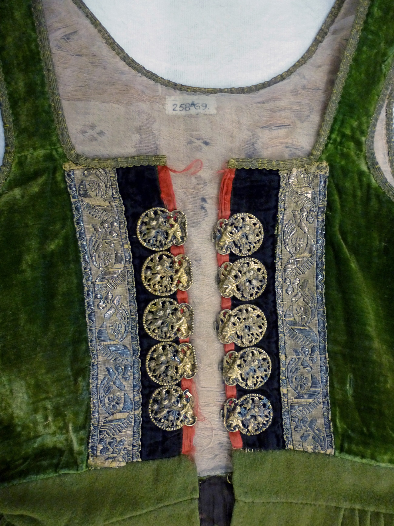 Bodice of Icelandic dress