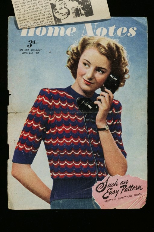 ‘Your Victory Jumper’, knitting pattern, published in Home Notes magazine on 2 June 1945. Archive of Art and Design © Victoria and Albert Museum, London