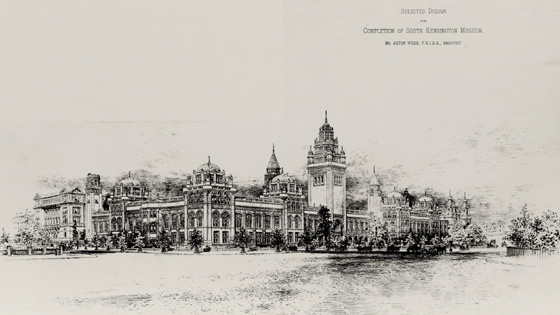 Design for the South Kensington Museum, by Aston Webb, 1891