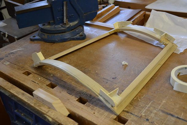 Wooden stretcher-frame