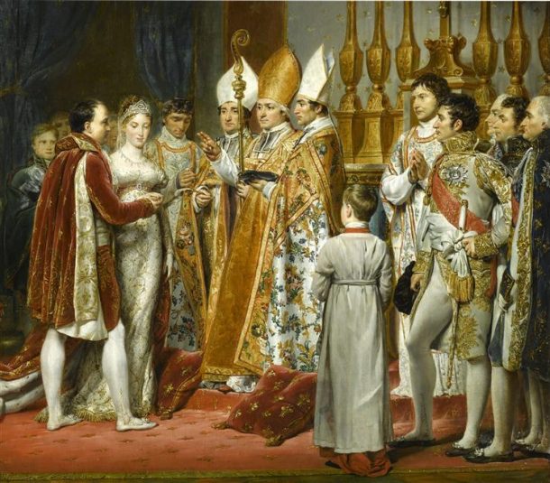 Marriage of Napoleon, Emperor of France, and Archduchess Marie Louise of Austria, eldest daughter of Holy Roman Emperor Franz II. (later Emperor Franz I. of Austria), Georges Rouget, 1810