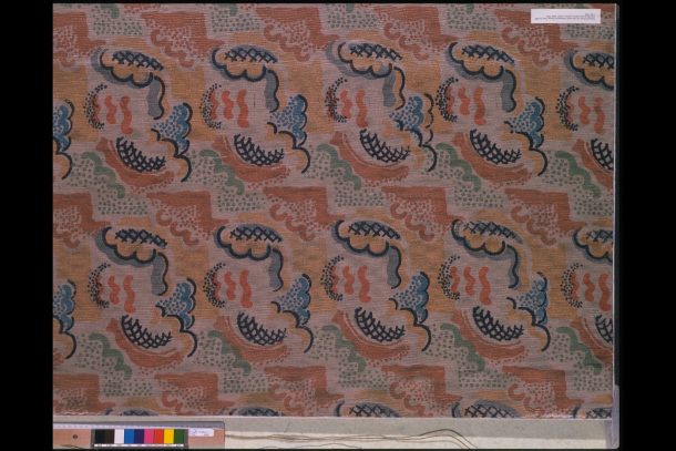 T.301-1934, 'Clouds' furnishing fabric designed by Duncan Grant for Allan Walton Textiles, 1932 © Victoria and Albert Museum, London