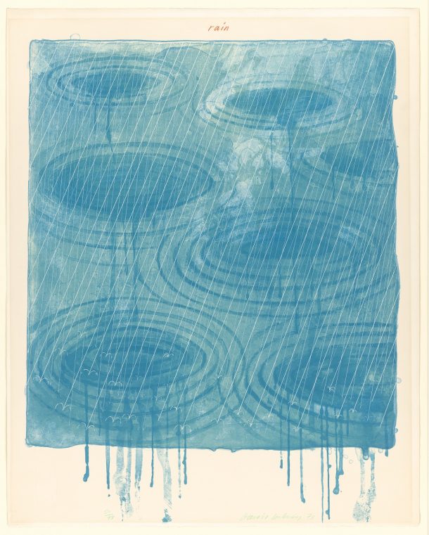 CIRC.60-1975, 'Clouds' from David Hockney's 'Weather Series'; print, 1973 © Victoria and Albert Museum, London