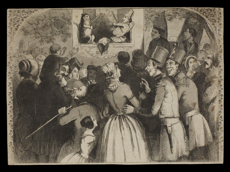 Punch and Judy show, possibly by George Cruikshank, 19th century. Museum no. S.675-2010. © Victoria and Albert Museum, London