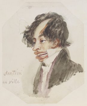 Alfred Edward Chalon, Santini en Ville, ca. 1830. Museum number E.974-1924. © Victoria & Albert Museum.