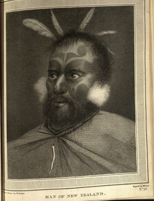 Portrait of a Maori man in New Zealand