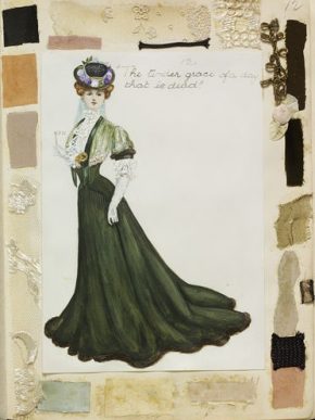 'The tender grace of a day that is dead.' Fashion design by Lucile from a design book. T.89A-1986