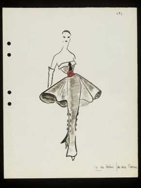 'Ou ne Badine pas avec L'Amour' Evening gown designed by Lou Claverie for Paquin, Winter 1950-51