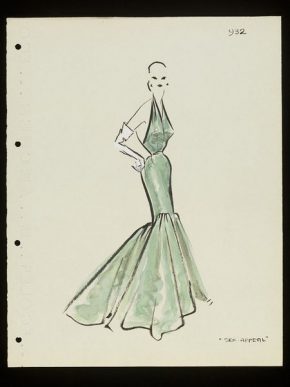'Sex Appeal.' Evening gown designed by Lou Claverie for Paquin, Winter 1950-51