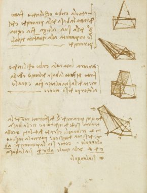 Leonardo da Vinci, Forster Codex, Volume I, 16v, 1505. Museum no. F.141 Volume I V16 (Forster)