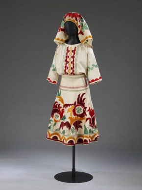 S.830-1981, Costume for the Snow Maiden in Leonide Massine's ballet Le Soleil de nuit designed by Mikhail Larionov, Diaghilev Ballet, 1915.