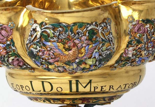 Enamel detail of the cup